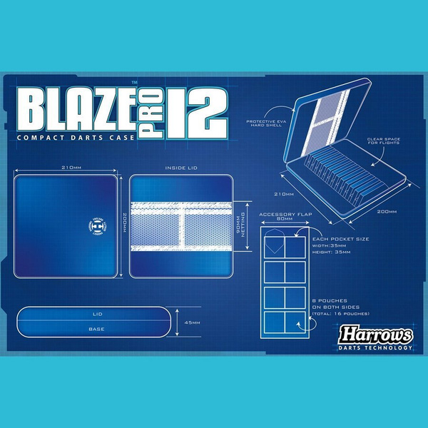 Pokrowiec na rzutki Harrows BLAZE PRO 12 Case, zielony